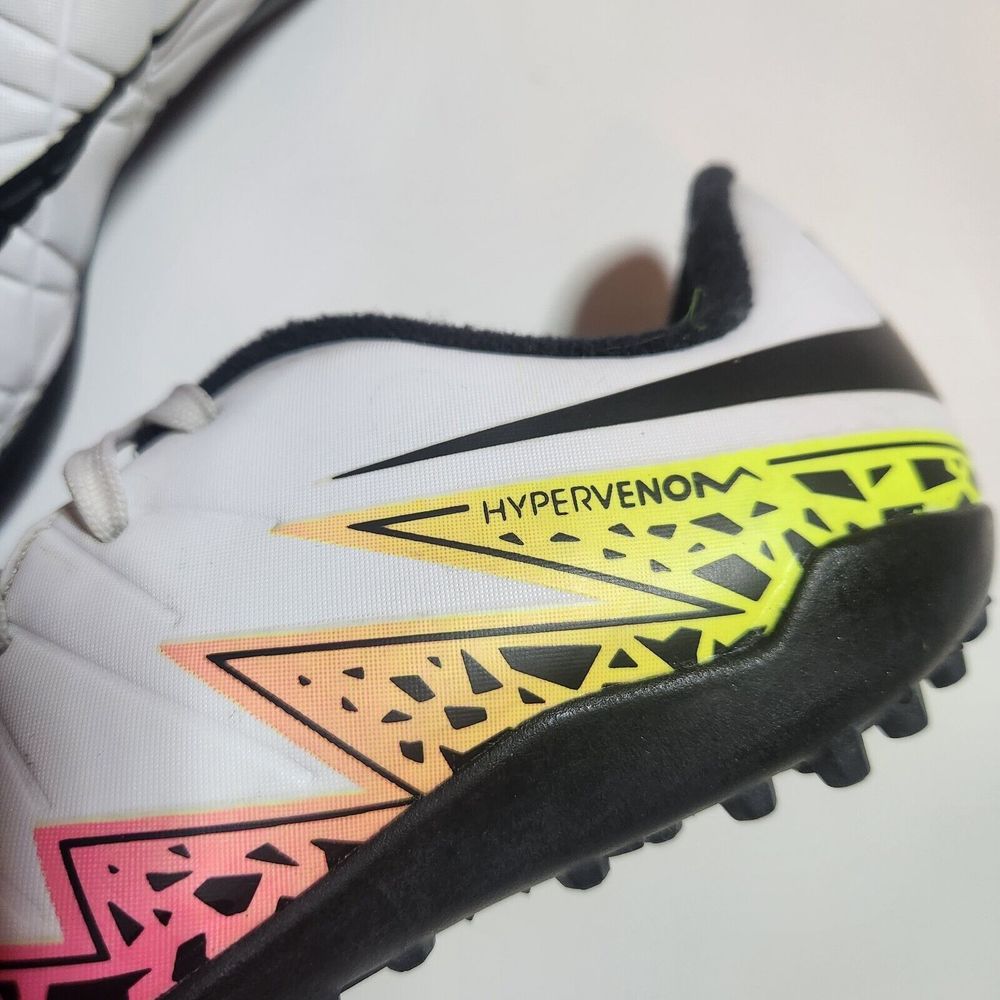 Nike Hypervenom Phelon Turf Soccer Shoes White/Black/Total Orange Youth 13.5 - Picture 3 of 7
